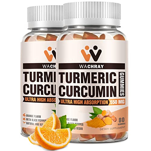Foto 2 pulgar | Suplementos: Gomitas De Cúrcuma Y Curcumina Wachray Con Jengibre Y Bl - Venta Internacional.