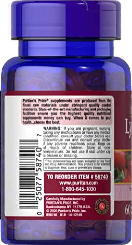 Foto 3 pulgar | Suplemento De 20 Mg De Licopeno Puritan's Pride Para La Próstata Y El Corazón - Venta Internacional.