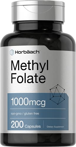 Foto 2 pulgar | Suplemento Horbäach De Folato De Metilo 1000 Mcg 200 Cápsulas - Venta Internacional.