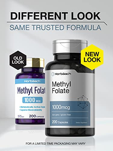Foto 3 | Suplemento Horbäach De Folato De Metilo 1000 Mcg 200 Cápsulas - Venta Internacional.
