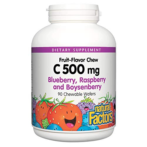 Foto 2 pulgar | Obleas Masticables para Niños con Vitamina C Natural Factors 500 Mg 90 Masticables - Venta Internacional