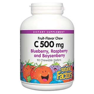 Foto 1 | Obleas Masticables para Niños con Vitamina C Natural Factors 500 Mg 90 Masticables - Venta Internacional