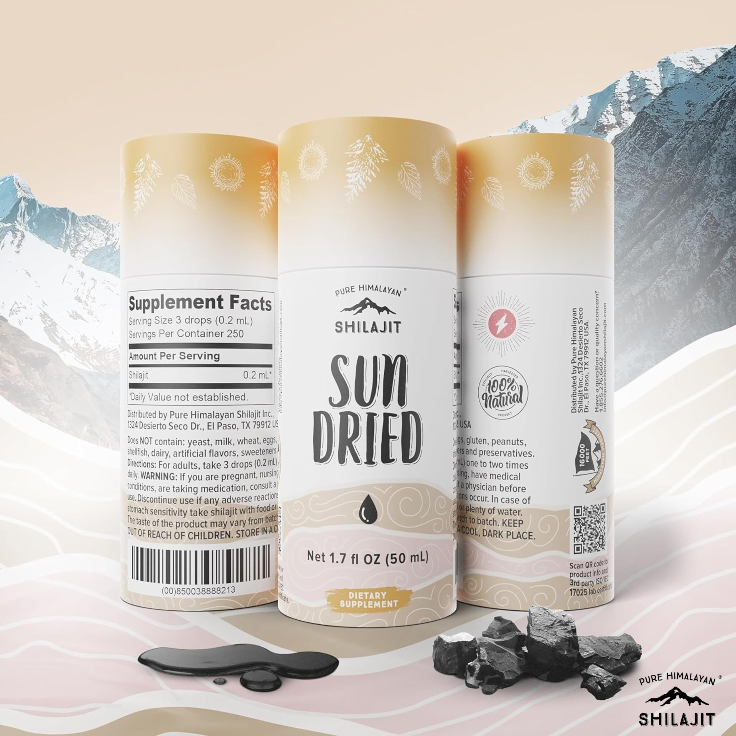 Foto 3 pulgar | Suplemento: Gotas Líquidas Puras Shilajit Del Himalaya 50 ml - Venta Internacional