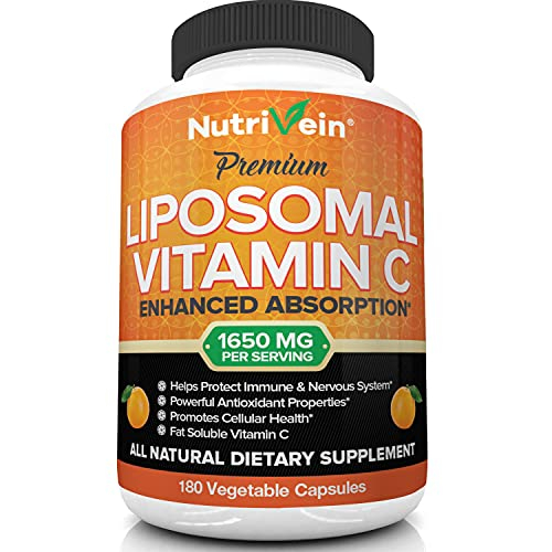 Foto 2 pulgar | Suplemento Nutrivein de Vitamina C Liposomal 1650 mg 180 Cápsulas - Venta Internacional
