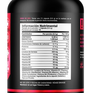 Foto 2 | Suplemento B Life B Yeast Blend de 90 Cápsulas