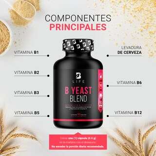 Foto 3 | Suplemento B Life B Yeast Blend de 90 Cápsulas