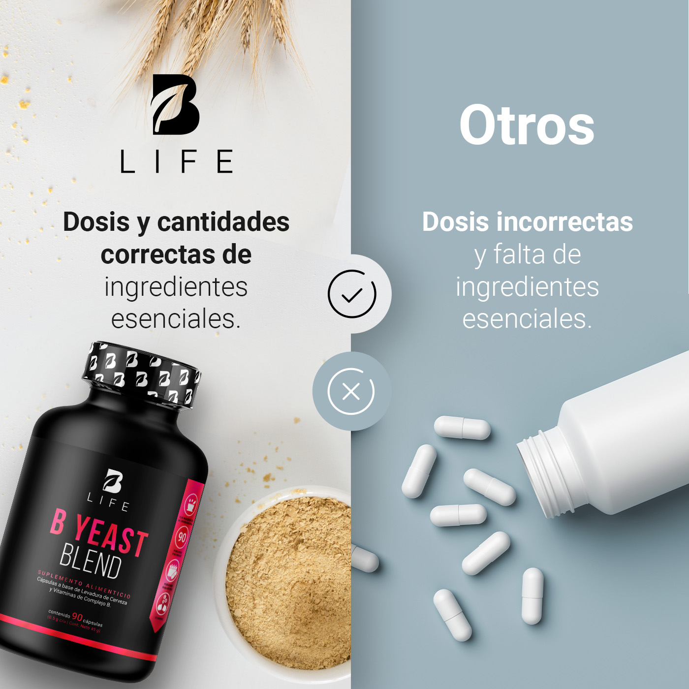 Foto 5 pulgar | Suplemento B Life B Yeast Blend de 90 Cápsulas