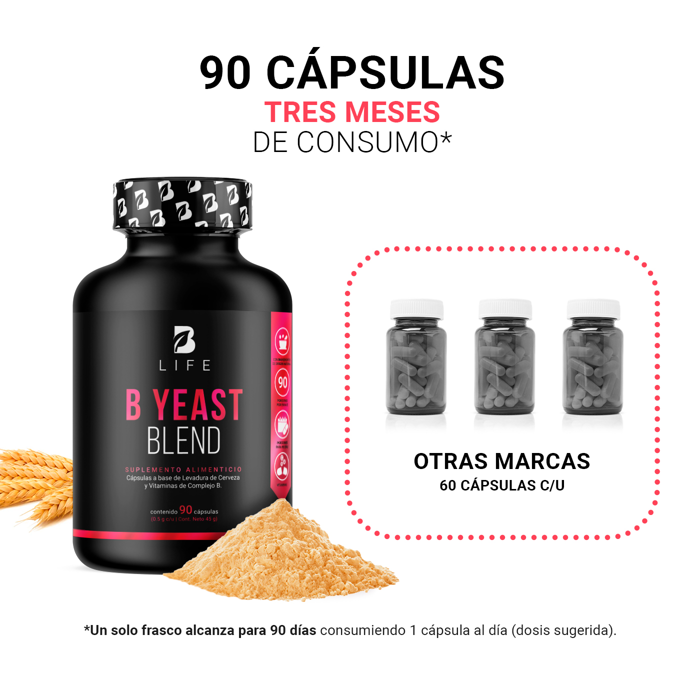 Foto 6 pulgar | Suplemento B Life B Yeast Blend de 90 Cápsulas
