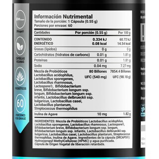 Foto 2 | Suplemento B Life 80 Billion Probiotics Platinum de 60 Cápsulas