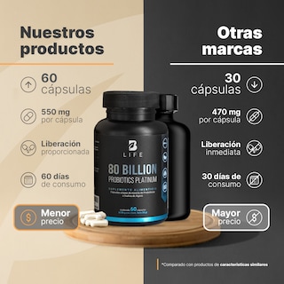 Foto 3 | Suplemento B Life 80 Billion Probiotics Platinum de 60 Cápsulas
