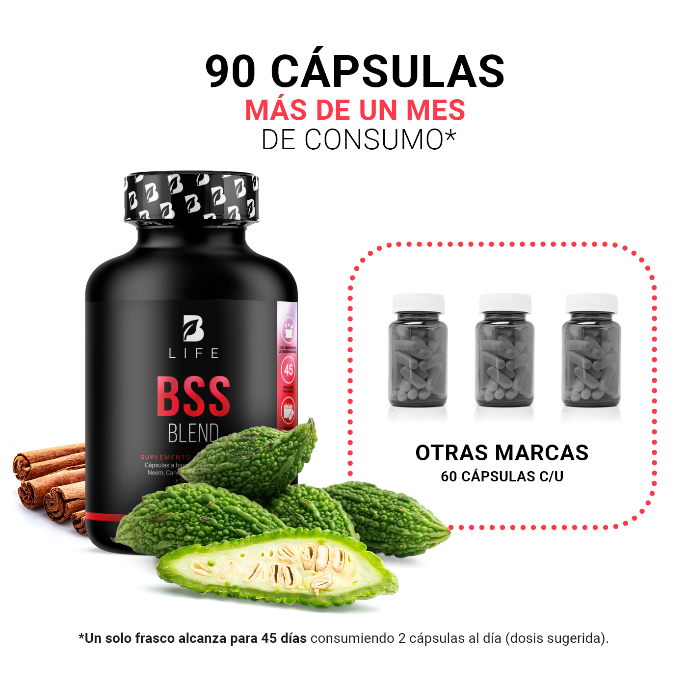 Foto 5 | Suplemento B Life Bss Blend de 90 Cápsulas