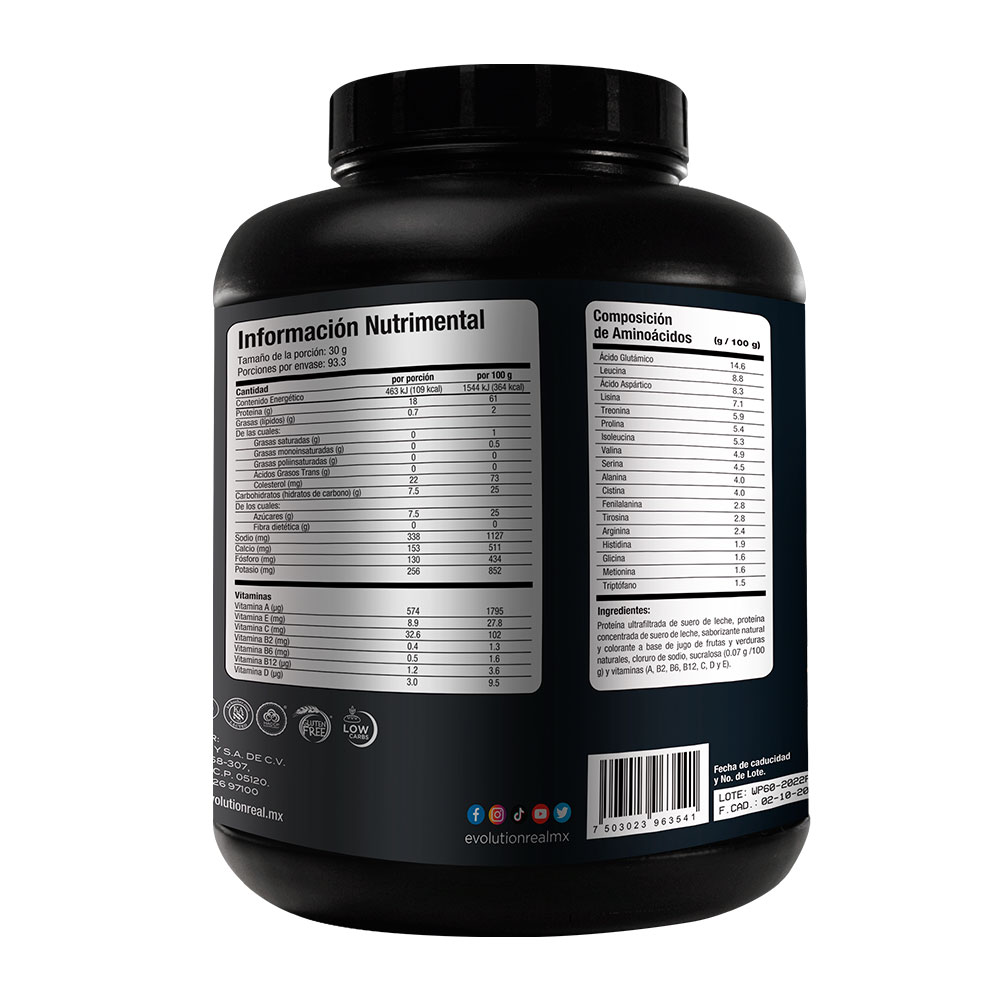 Foto 4 pulgar | Proteína de Suero de Leche Evolution WP60 Whey Protein
