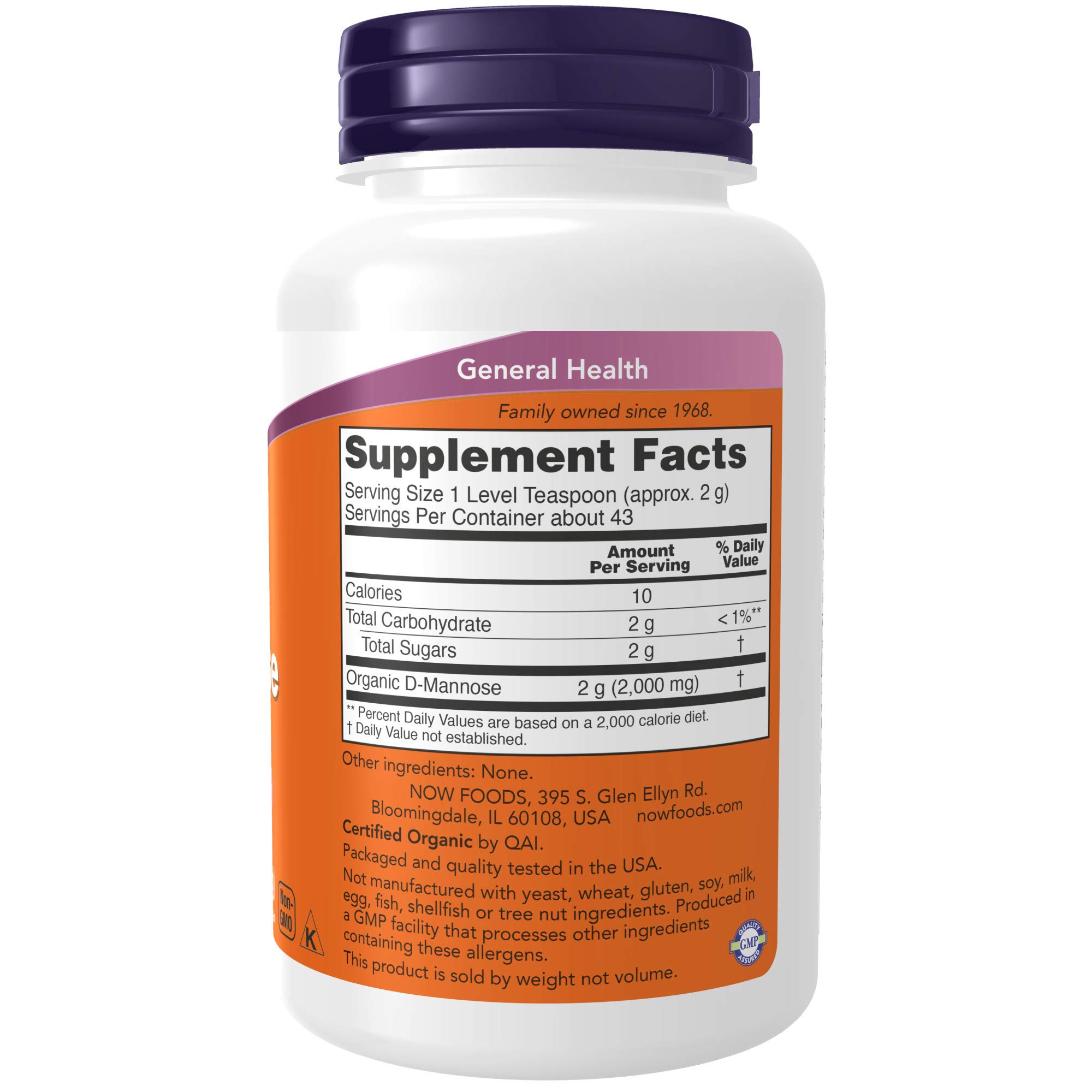 Foto 3 pulgar | Suplemento Now D-Mannose de 85 g - Venta Internacional