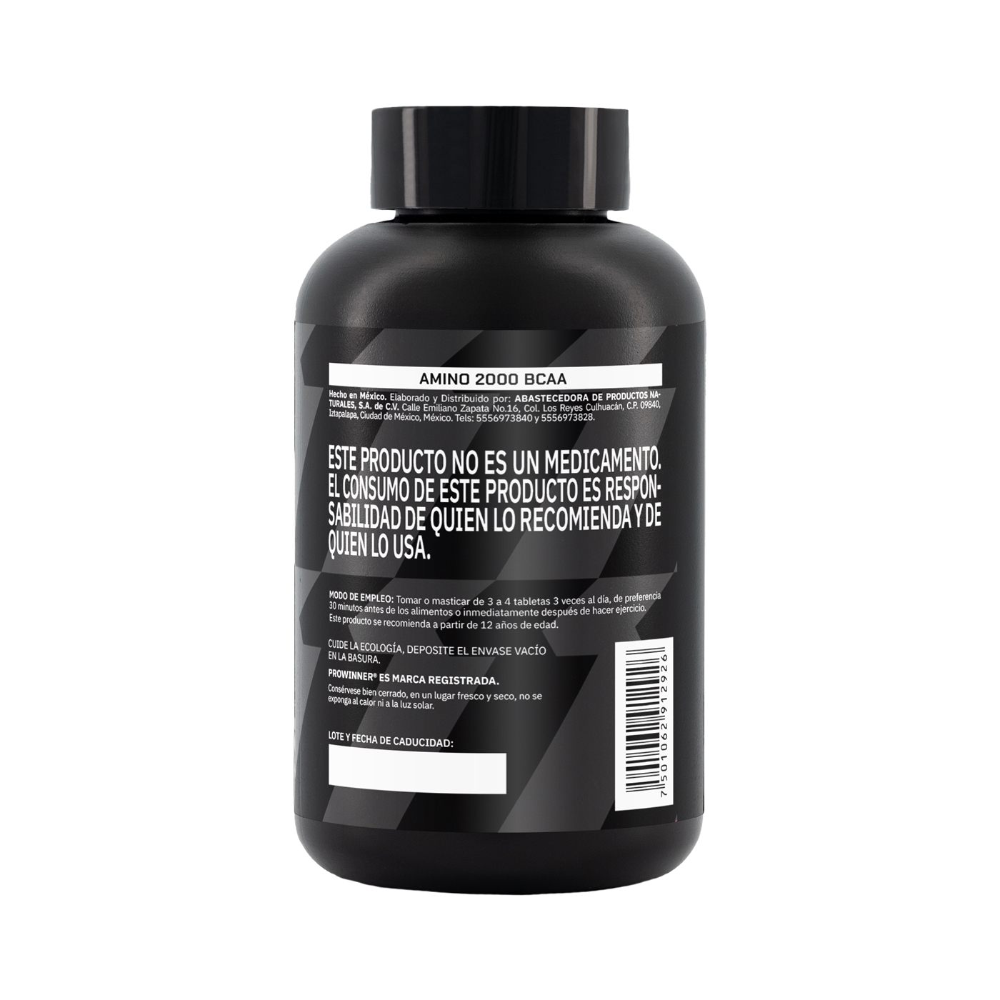 Foto 3 pulgar | Suplemento Amino 2000 BCAA ProWinner 120 Tabletas