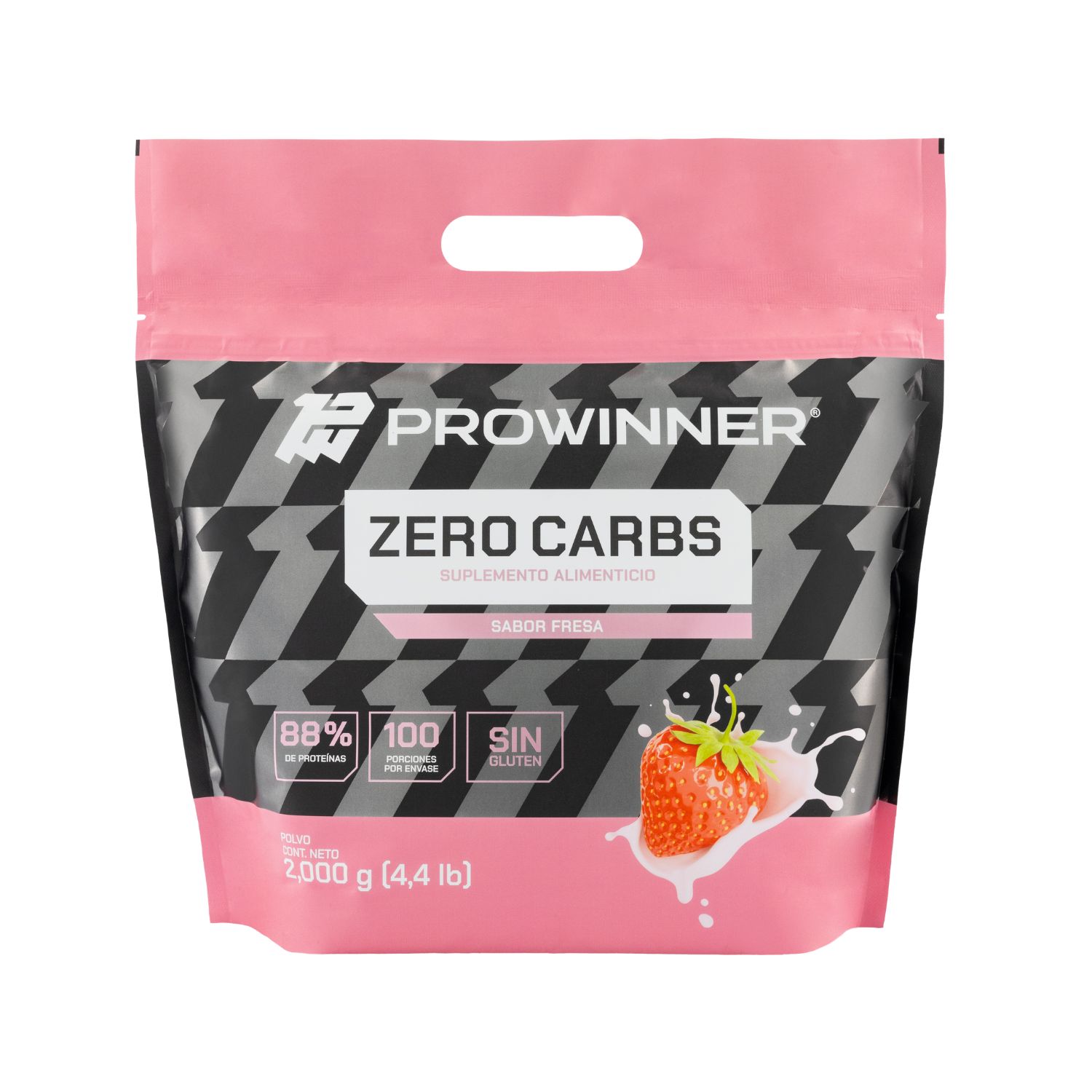 Foto 2 pulgar | Suplemento Zero Carbs Prowinner Sabor Fresa 2kg
