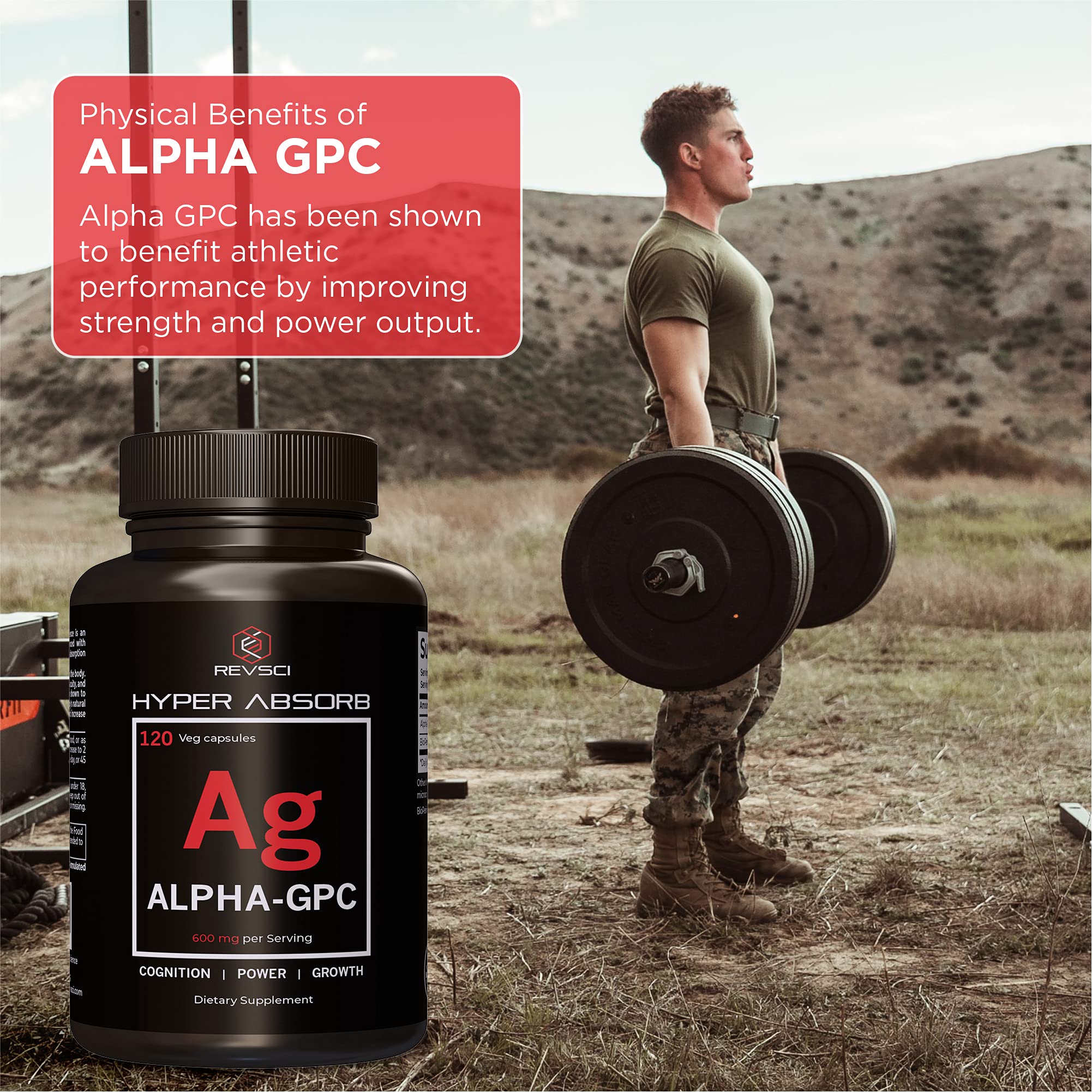 Foto 6 | Suplementos Revolution Science Alpha Gpc Choline 120 Cápsulas - Venta Internacional