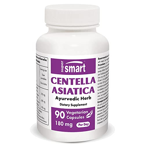 Suplemento Super Smart Centella Asiática 180 mg 90 Cápsulas - Venta Internacional