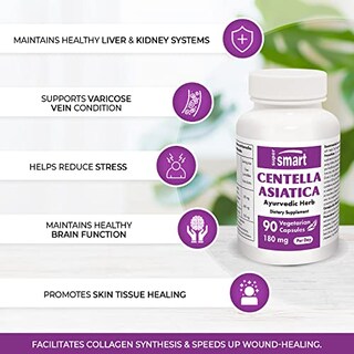Foto 2 | Suplemento Super Smart Centella Asiática 180 mg 90 Cápsulas - Venta Internacional