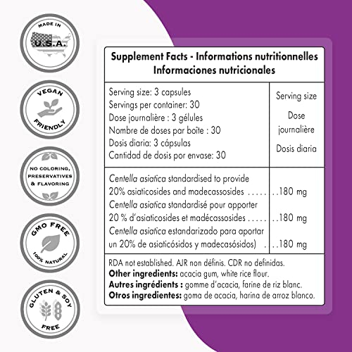 Foto 4 pulgar | Suplemento Super Smart Centella Asiática 180 mg 90 Cápsulas - Venta Internacional