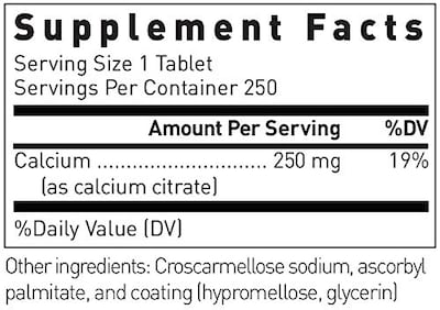 Foto 2 | Suplemento de Citrato de Calcio Douglas Laboratories 250 mg 250 Ta - Venta Internacional