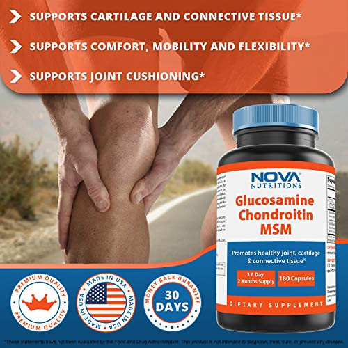 Foto 4 pulgar | Suplemento Glucosamina Condroitina MSM 2600m de Nova Nutritions - Venta Internacional