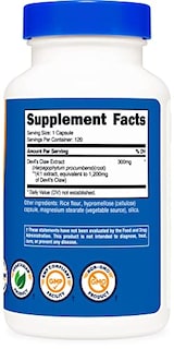 Foto 4 | Suplemento Nutricost Extracto de Garra del Diablo 1200 mg 120 Cápsulas - Venta Internacional