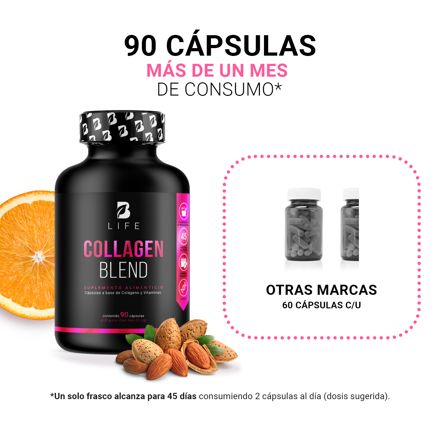 Foto 5 pulgar | Collagen Blend B Life 90 Cápsulas