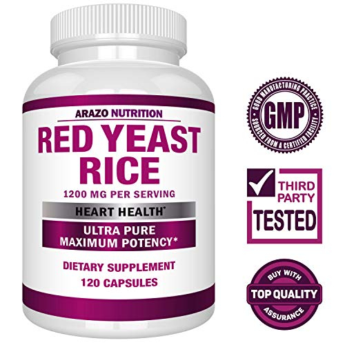 Foto 3 pulgar | Suplemento Arazo Nutrition: Extracto de Arroz de Levadura Roja 1200 mg 120 - Venta Internacional