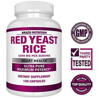 Foto 2 | Suplemento Arazo Nutrition: Extracto de Arroz de Levadura Roja 1200 mg 120 - Venta Internacional