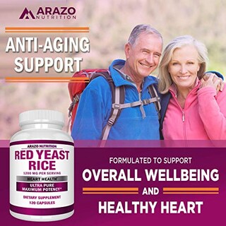 Foto 5 | Suplemento Arazo Nutrition: Extracto de Arroz de Levadura Roja 1200 mg 120 - Venta Internacional