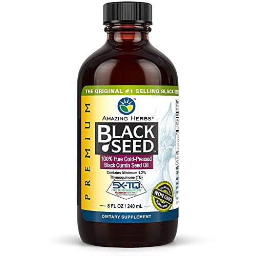 Foto 2 pulgar | Aceite De Semillas Negras Amazing Herbs Premium Prensado En Frío 240 ml - Venta Internacional