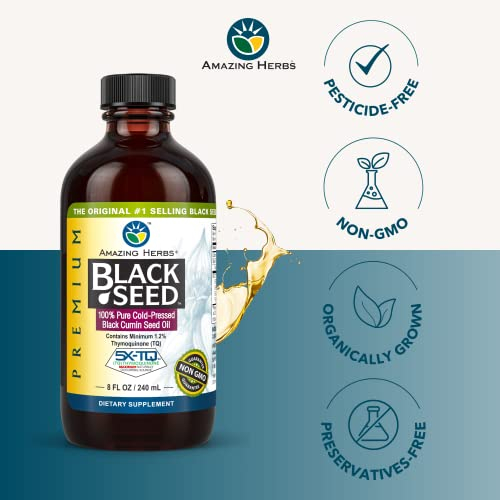 Foto 6 pulgar | Aceite De Semillas Negras Amazing Herbs Premium Prensado En Frío 240 ml - Venta Internacional