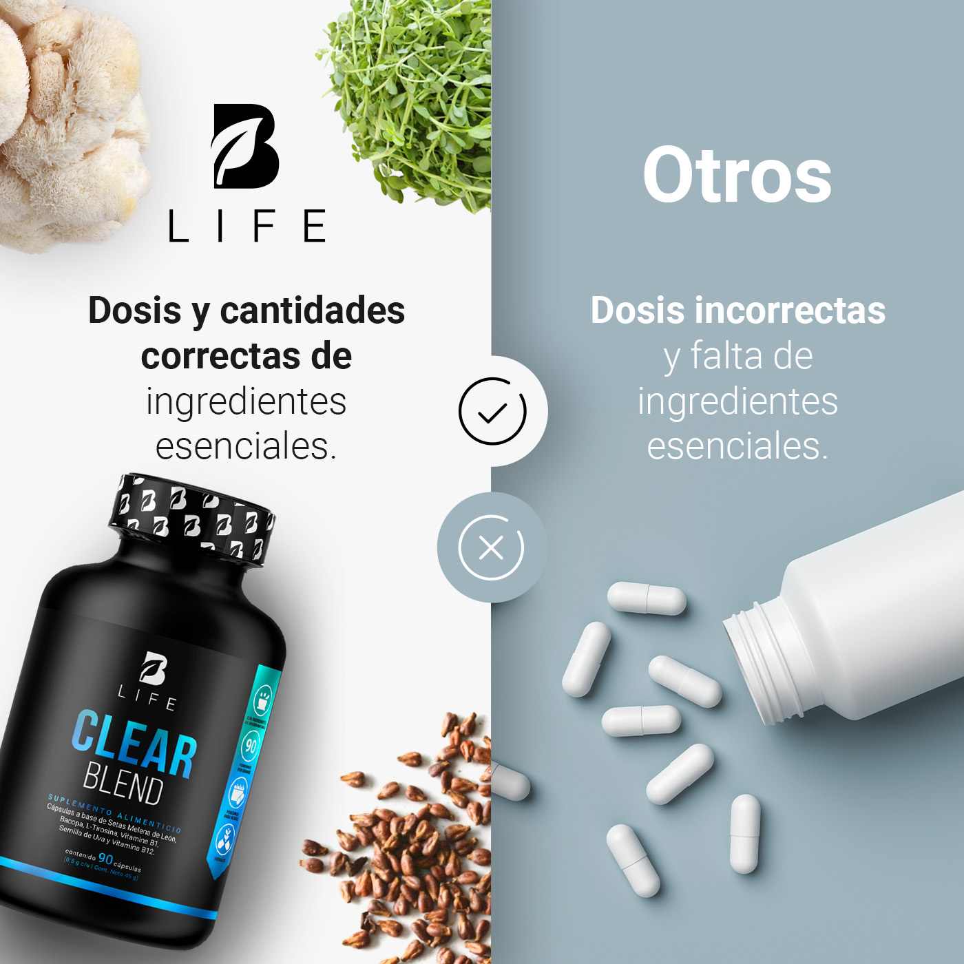 Foto 5 pulgar | Clear Blend B Life 90 Cápsulas