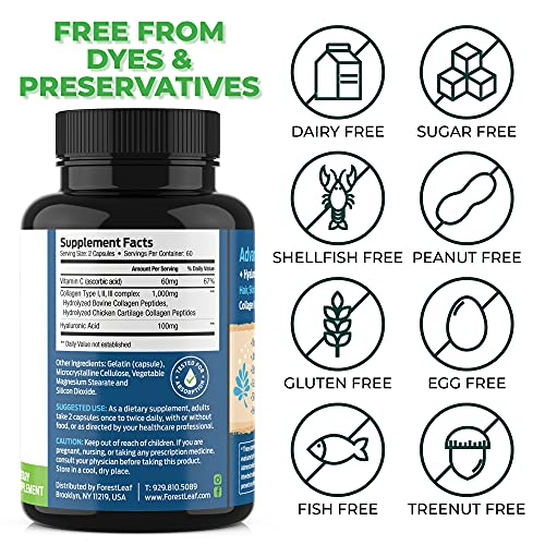 Foto 8 pulgar | Cápsulas de Colágeno ForestLeaf Boosts Health 2 Frascos de 120 Cápsulas C/U - Venta Internacional