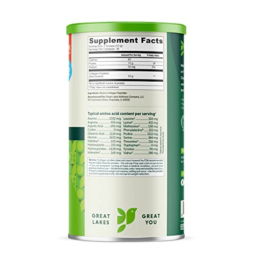 Foto 4 pulgar | Suplemento de Péptidos de Colágeno en Polvo Great Lakes 473 ml - Venta Internacional