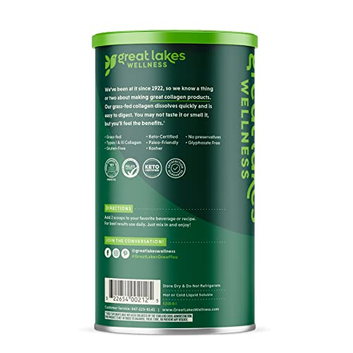 Foto 5 pulgar | Suplemento de Péptidos de Colágeno en Polvo Great Lakes 473 ml - Venta Internacional
