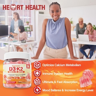 Foto 5 | Complementa las Gomitas Rellenas de Vitamina D3k2 Sin Azúcar De Lilicare - Venta Internacional