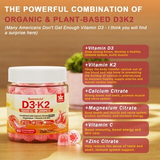 Foto 7 | Complementa las Gomitas Rellenas de Vitamina D3k2 Sin Azúcar De Lilicare - Venta Internacional