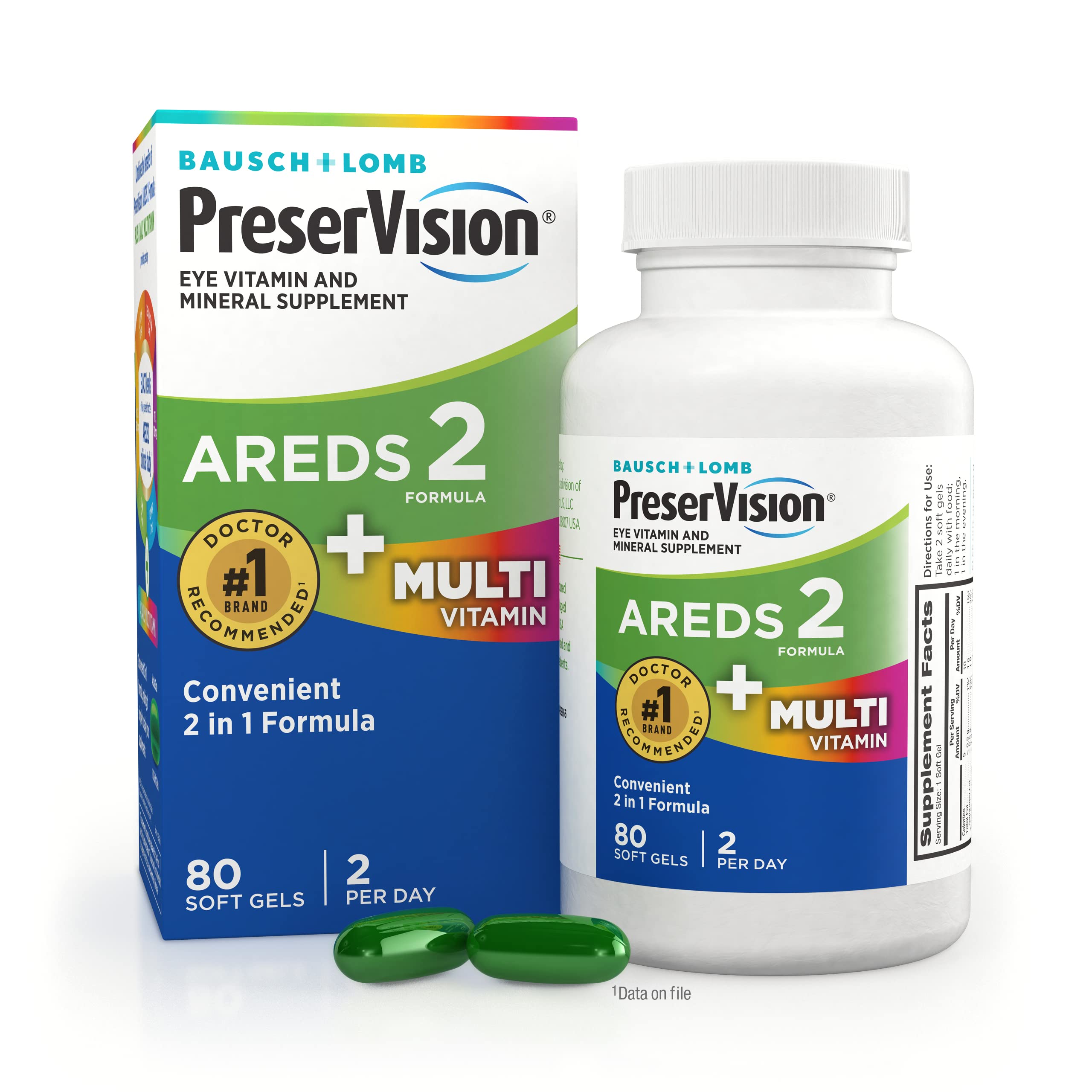 Suplemento Preservision Areds 2 Formula + Multivitamínico 80 Unidades - Venta Internacional