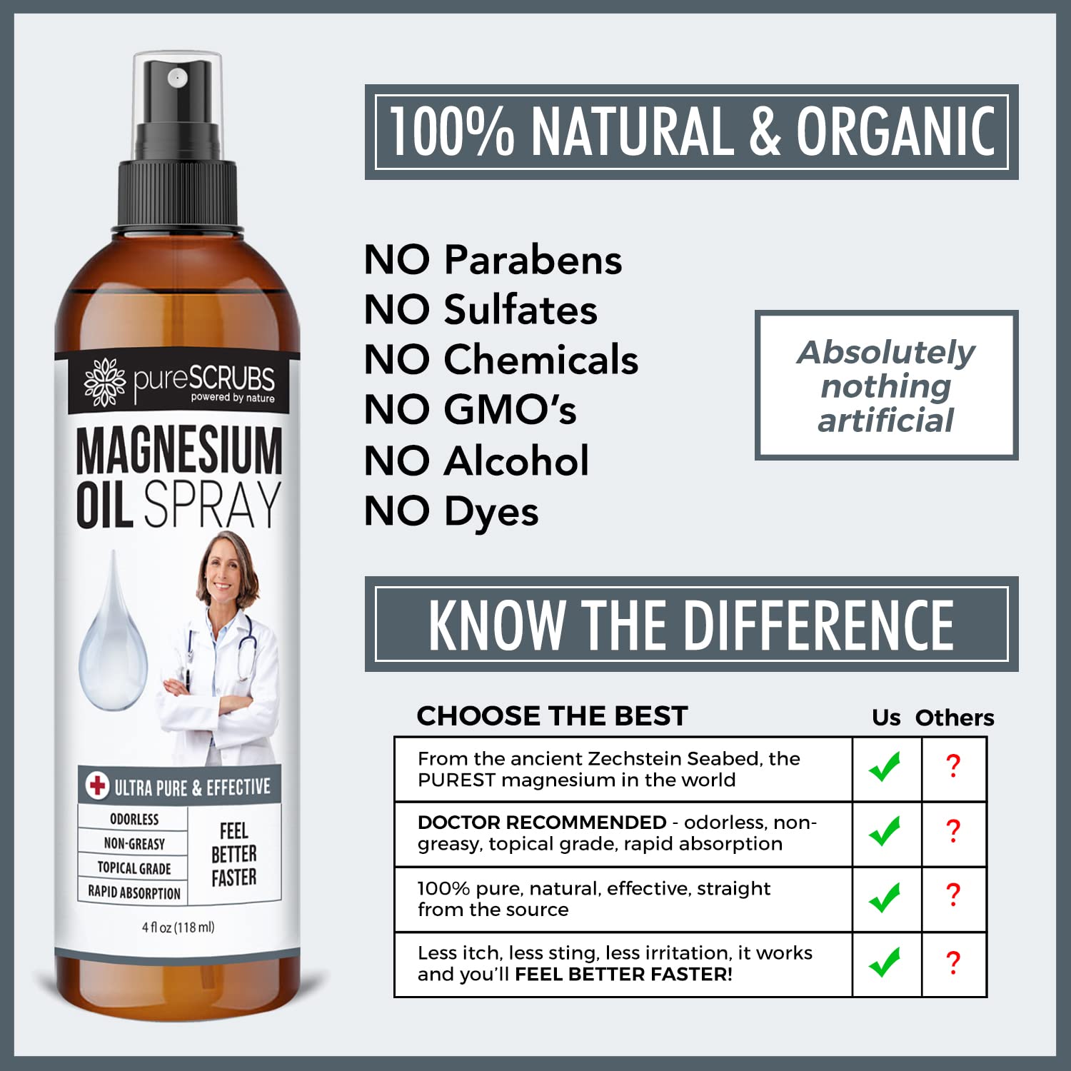 Foto 4 | Spray Purescrubs de Magnesio 120 ml-Venta Internacional