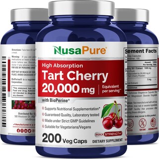 Foto 4 | Suplemento Nusapure Tart Cherry 200 Cápsulas Vegetarianas - Venta Internacional
