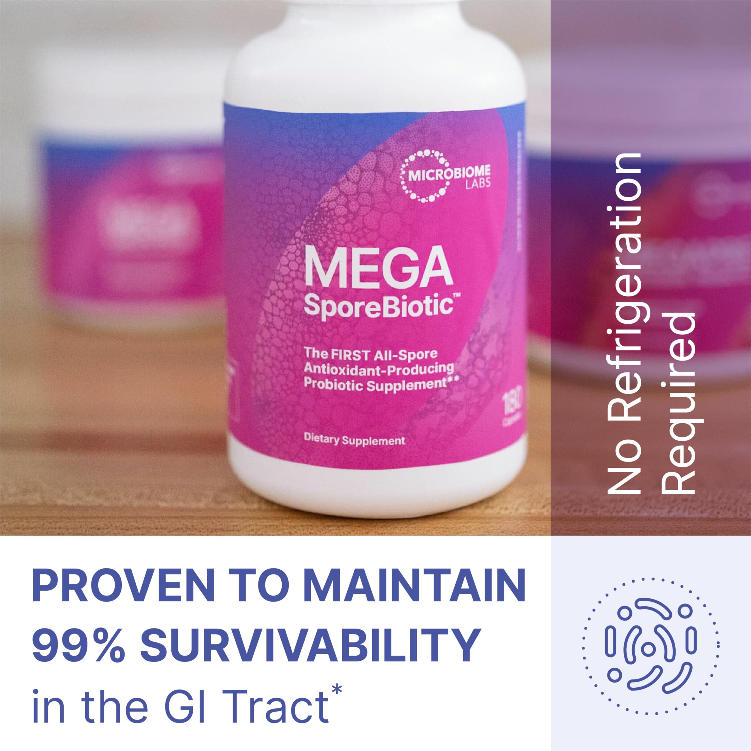 Foto 4 pulgar | Suplemento Microbiome Labs Megasporebiotic 180 Cápsulas - Venta Internacional