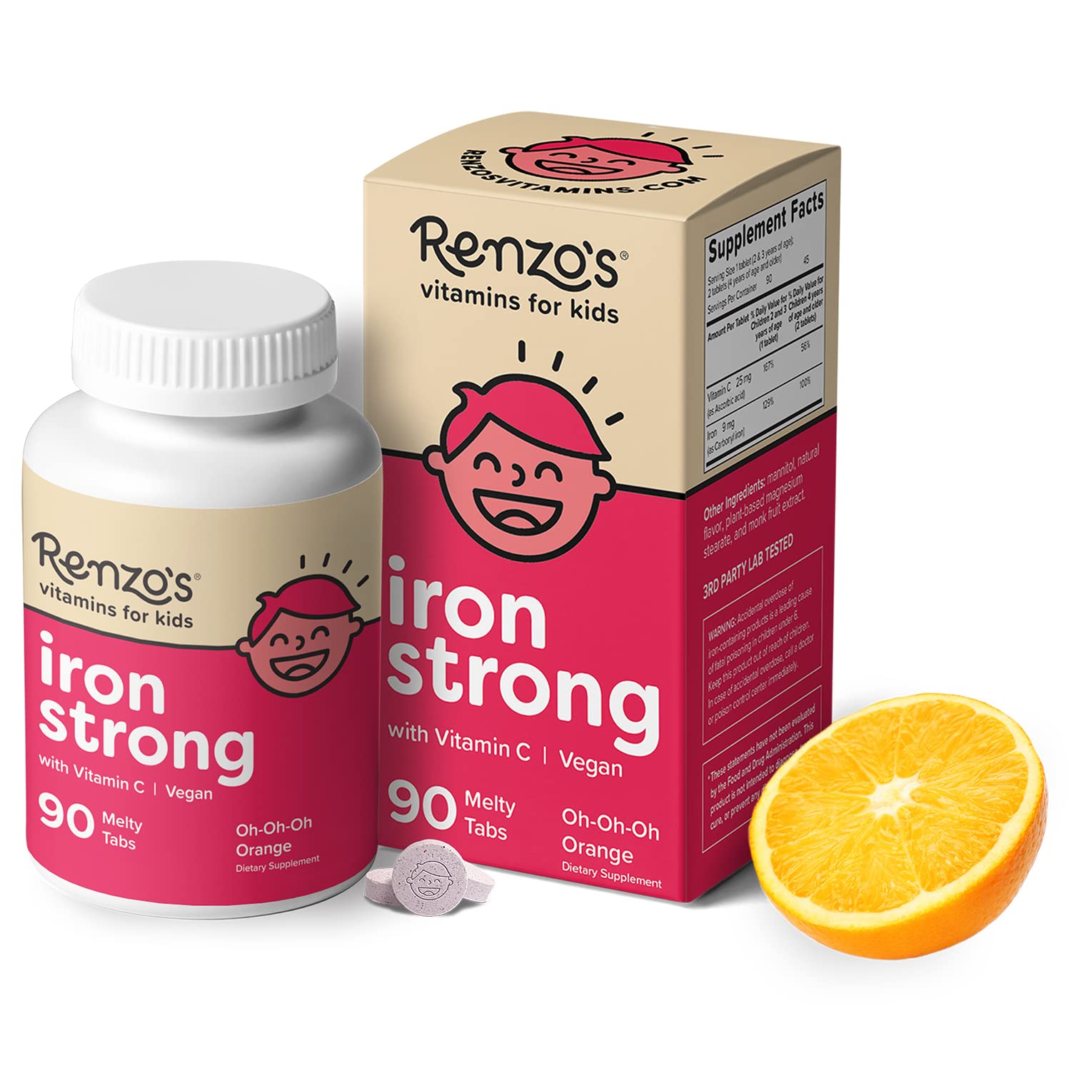 Foto 1 | Suplementos de Hierro para Niños 90 Tabletas Melty - Venta Internacional