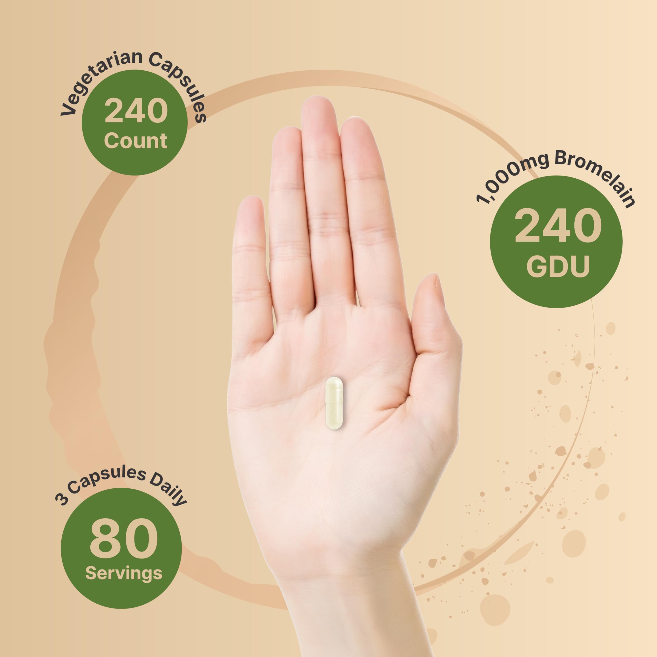 Foto 5 pulgar | Suplemento Naturebell de Bromelina 1000 mg 240 Cápsulas Vegetarianas - Venta Internacional