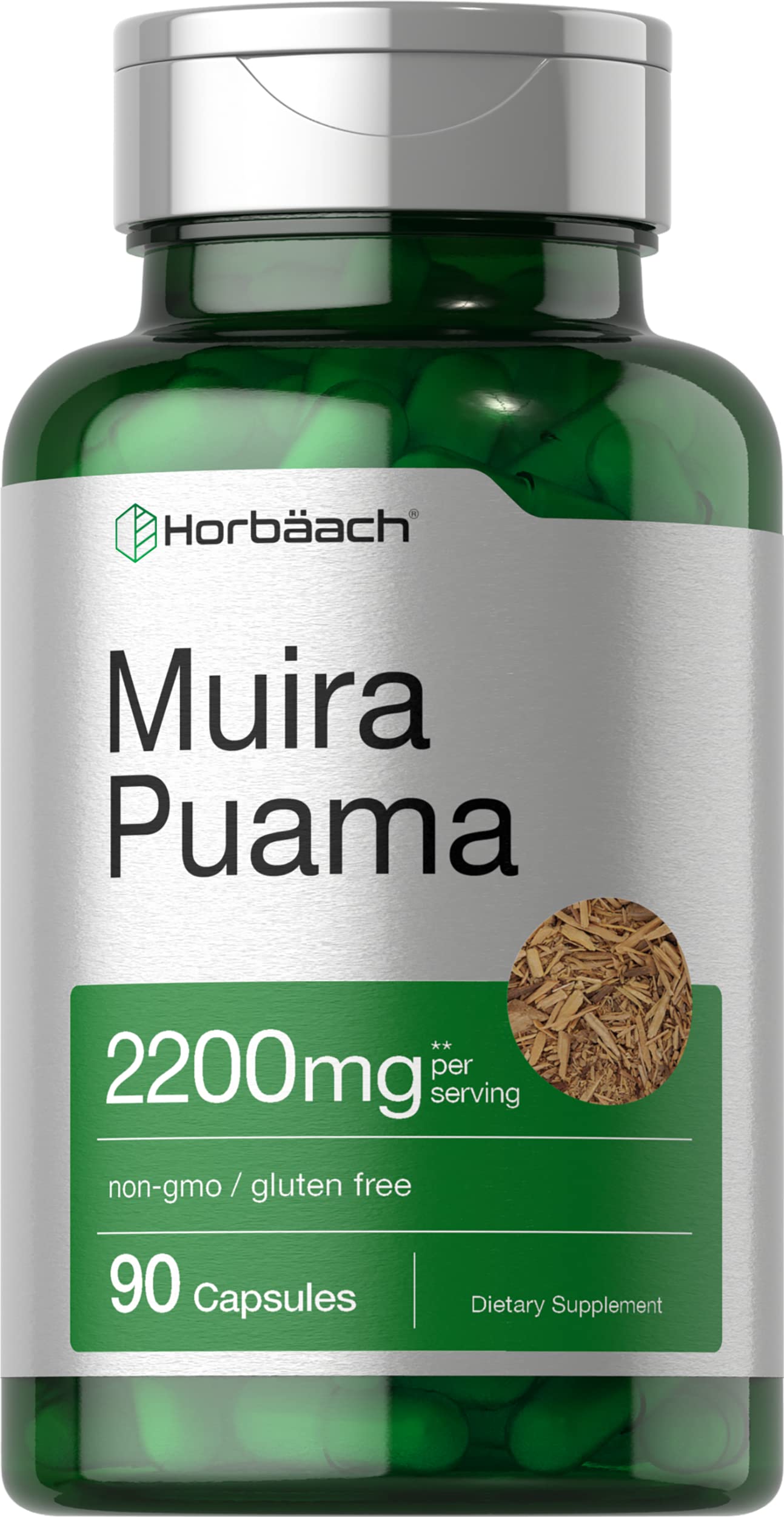 Foto 2 pulgar | Suplemento Horbäach Extracto de Raíz de Muira Puama 2200 mg 90 Cápsulas - Venta Internacional