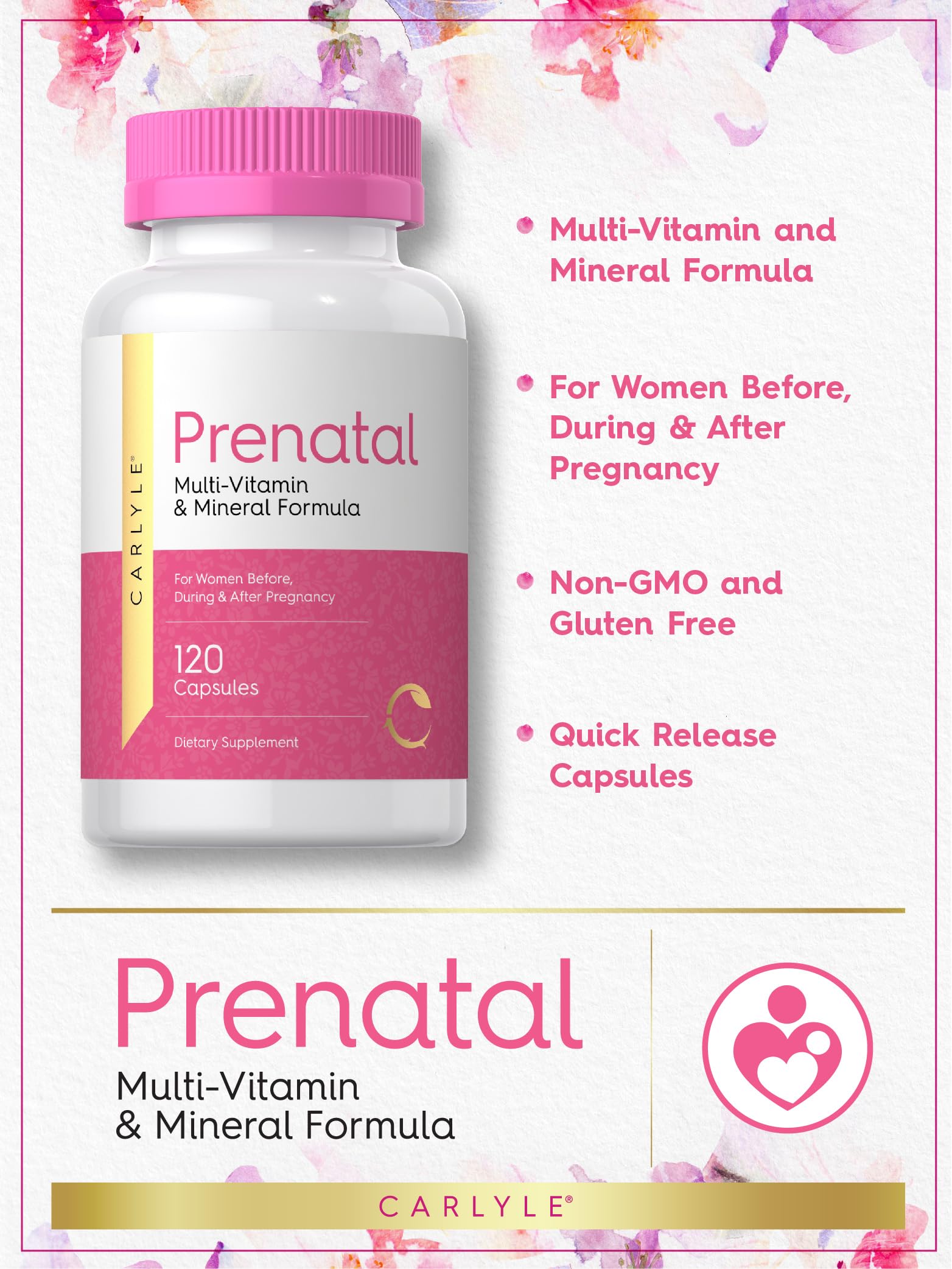 Foto 5 pulgar | Vitaminas Carlyle Prenatal de 120 Cápsulas-Venta Internacional