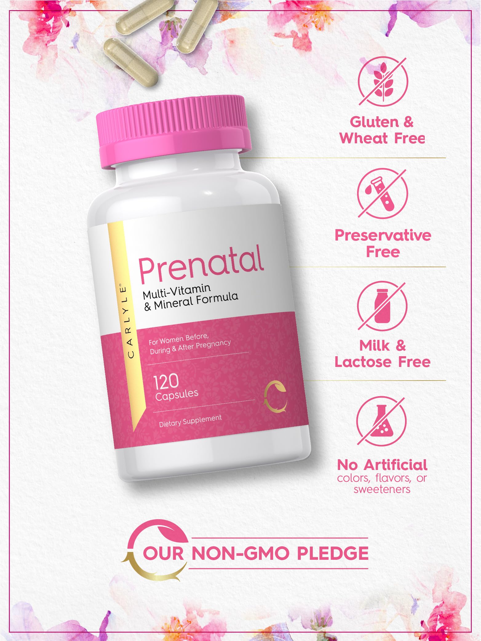 Foto 6 pulgar | Vitaminas Carlyle Prenatal de 120 Cápsulas-Venta Internacional