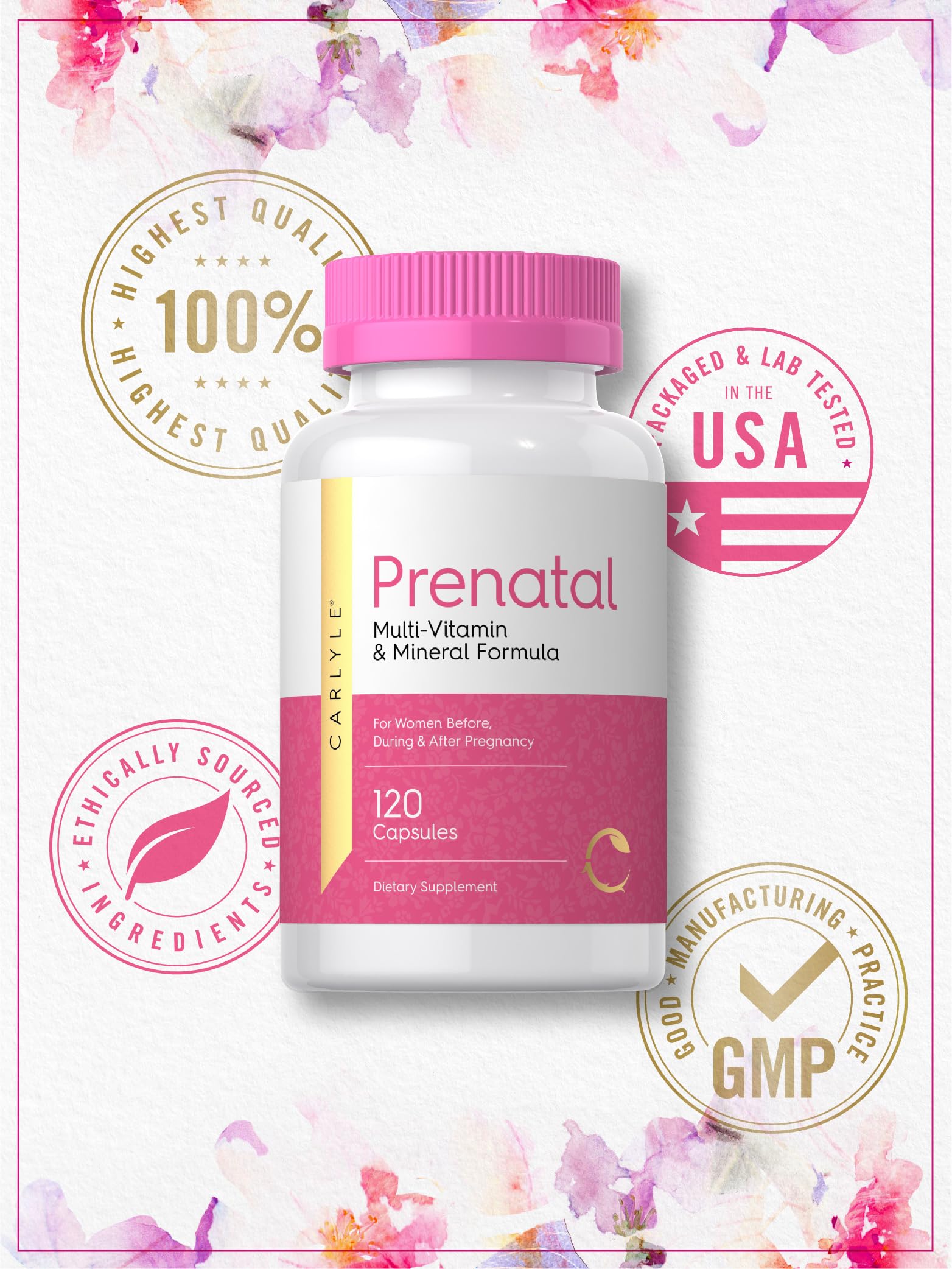 Foto 7 pulgar | Vitaminas Carlyle Prenatal de 120 Cápsulas-Venta Internacional