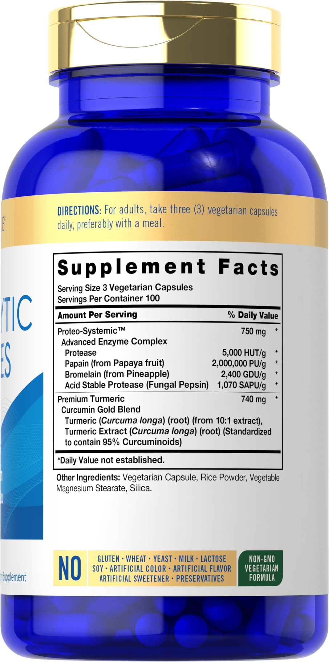 Foto 3 pulgar | Suplemento Carlyle Proteolytic Enzymes 300 Cápsulas - Venta Internacional