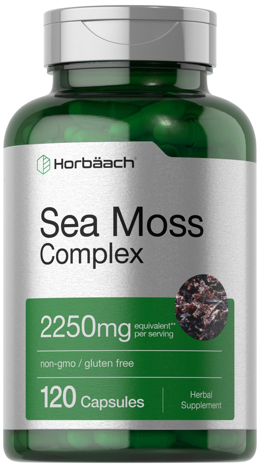 Foto 2 pulgar | Suplemento Horbäach Sea Moss Complex 2250 mg 120 Cápsulas - Venta Internacional